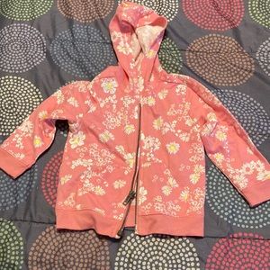 Pink Floral Lightweight Hoodie 18-24 mos
